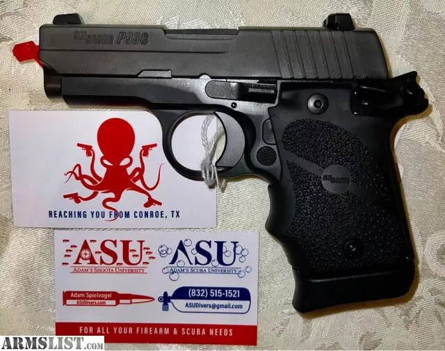 Sig Sauer P938 9mm Certified Pre Owned - Conroe, TX from Adam’s Shoota University near Conroe, Houston, TX