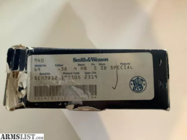 Smith and Wesson 64-5 from Larry Russell Jenkins near Troy, Detroit, MI