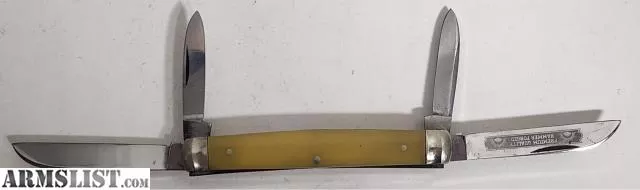 VINTAGE CARL SCHLIEPER 3 EYE YELLOW CONGRESS KNIFE SOLINGEN GERMANY from Coast To Coast Pawn near Clearwater, Tampa/St. Pete, FL
