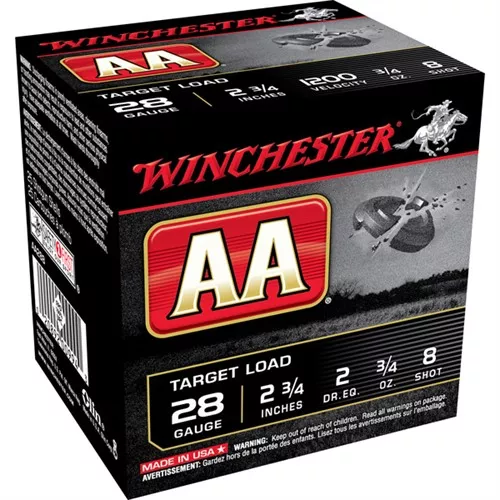 WINCHESTERAA 28 GAUGE 2-3/4″ #8 SHOT SHOTGUN AMMO
