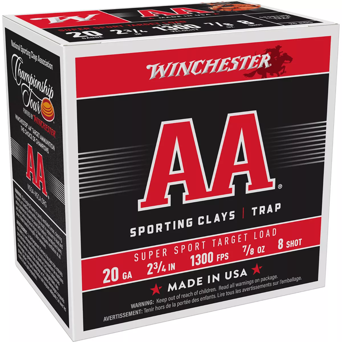 WINCHESTERAA SUPER SPORT SPORTING CLAYS 20 GAUGE SHOTGUN AMMO
