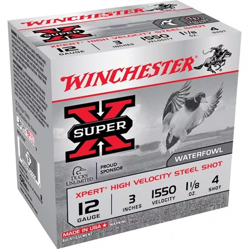 WINCHESTERXPERT WATERFOWL 12 GAUGE 3″ #4 SHOT SHOTGUN AMMO