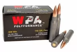 Wolf 308 Win Ammunition 145 Grain Full Metal Jacket 20 rounds