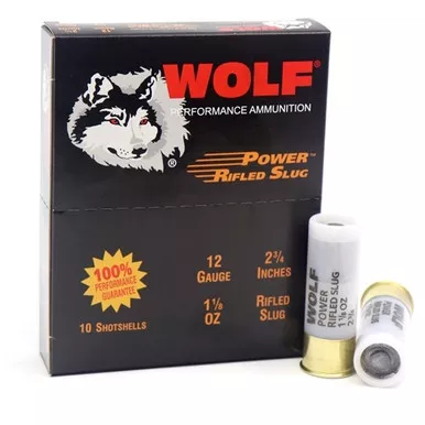 Wolf Performance 12 Gauge Ammunition 2-3/4" 1-1/8oz Rifled Slug 10 Rounds