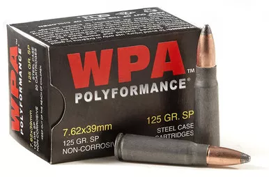 Wolf Polyformance 7.62x39mm Ammunition 125 Grain Soft Point CASE 1000 Rounds