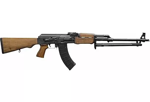 Zastava M72 RPK, Semi-automatic, 7.62X39, 21" Ribbed Barrel, Matte Finish, Black, Factory Bipod, Wood Furniture, 30 Rounds, 1 Magazine ZR72762W